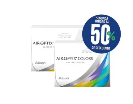 Promoción: compra una caja de Airoptix colors y lleva la segunda caja con el 50% de descuento