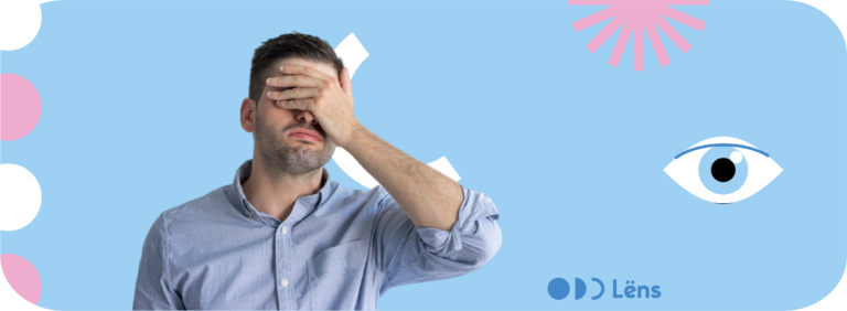 Hombre cubriéndose los ojos