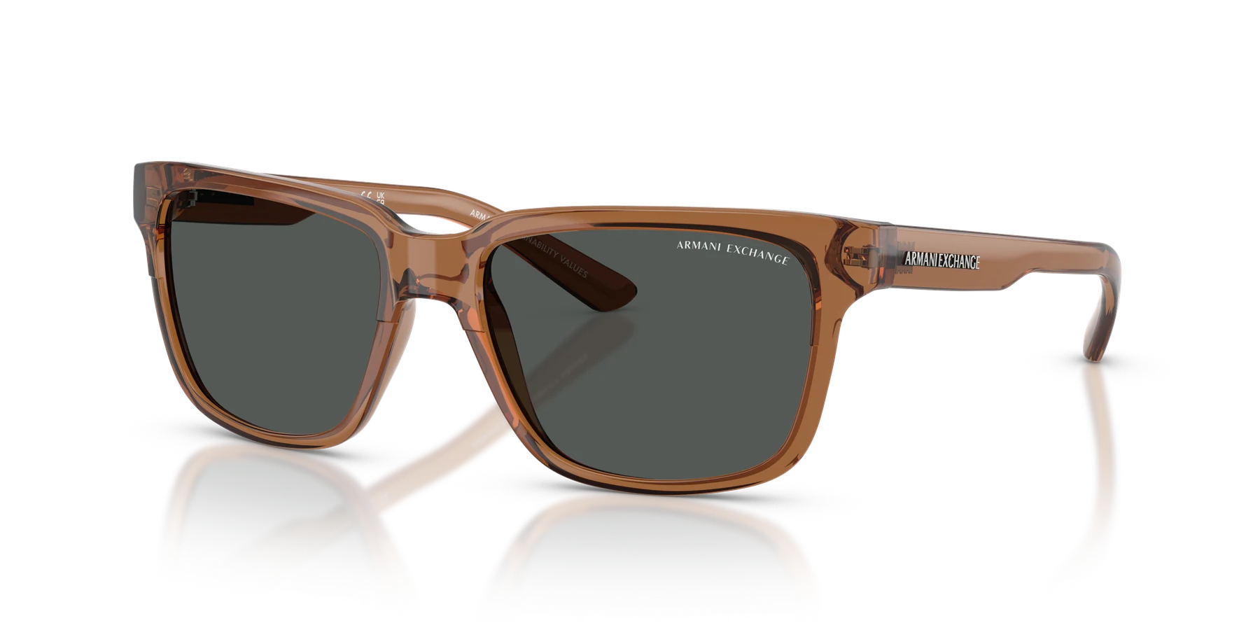 Armani Exchange AX4026S color Marrón Traslúcido Brillante